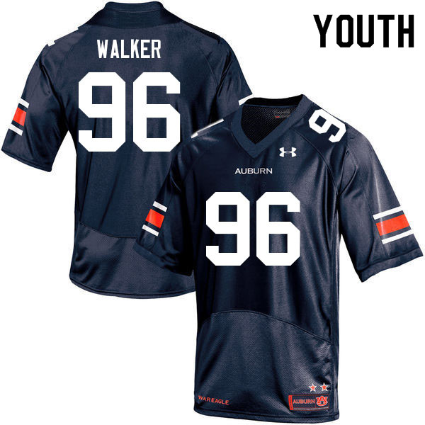 Youth Auburn Tigers #96 Garrison Walker Navy 2021 College Stitched Football Jersey